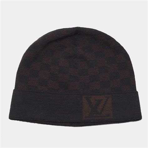 louis vuitton brown beanie